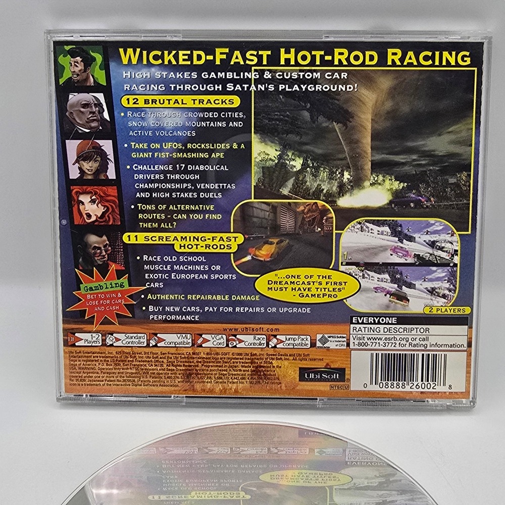 Sega Speed Devils Dreamcast Unisex OS Multi Color Racing Arcade Hot Rod Gaming - Picture 4 of 6